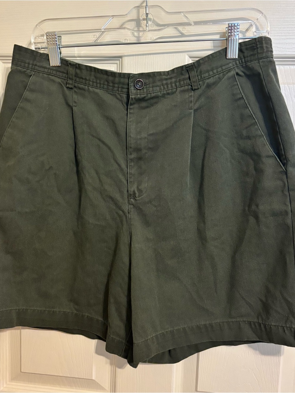 White Stag Dark Olive Flat-Front Women's Shorts